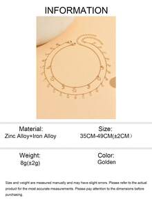 Set de 2 collares con colgante de estrella y luna con borlas, cadena de doble capa elegante para la clavícula, adecuado para festivales, uso diario, citas, fotografía. Longitud de la cadena hecha a mano personalizada, cantidad aleatoria de estrellas y borlas - Dorado - Ver 5