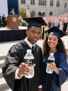 20pcs Graduation Water Bottle Stickers, 2026 Graduation Party Sticker Set, Paper Graduation Themed Bottle Wrap Labels, Suitable For Graduation Ceremony, Graduation Party, Celebrating Graduates, Gift Stickers - Multicolor - View 5