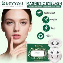 DReusable Magnetic Eyelashes 2 Pair With Applicator No Glue Needed 3D Natural Magnetic Lashes Easy To Apply And Long Lasting For Daily Use And Events A01+A03 - MagneticEyelashesA01A03 - View 3