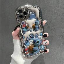 This Brand-New Disney Lilo & Stitch Phone Case Features A Cute And Playful Expression, A Simple And Stylish Appearance, And A Smooth Feel.Made Of Cute And Eye-Catching TPU Material With A 2D Wave Texture, It Includes Camera Protection, Cute Phone Case,Iphone17 Pro Max Case,Polka Dot,Travel Must Haves.Making It An Ideal Choice For Girls. Compatible With IPhone17/16/15/14/13/...12 Mini Pro Max Pro Plus XRXS. It's The Perfect Gift For Friends And Family. Stylish Phone Case, Fun Expression Design, Lightweight And Durable. Cute Phone Case,Iphone17 Pro Max Case,Polka Dot,Travel Must Haves. - Silver - View 1