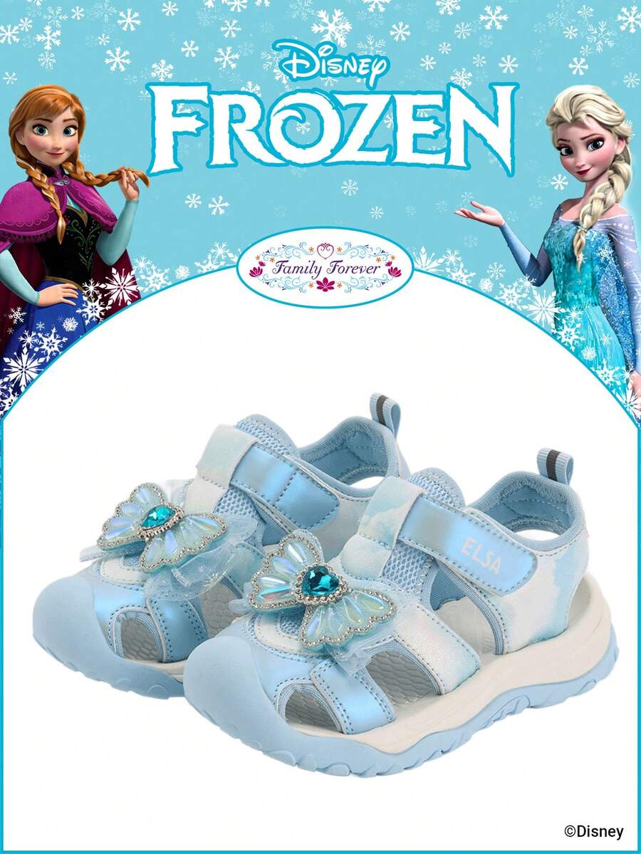 Disney 冰雪奇缘官方授权合作款儿童公主凉鞋，艾莎公主凉鞋、安娜公主凉鞋、阿伦黛尔公主凉鞋，适合日常、节日、运动、户外穿着，舒适防滑，透气性好。 - 淺藍色 - 查看 1