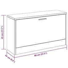vidaXL Schuhbank Grau Sonoma 80x24x45 cm Holzwerkstoff - Grau - Übersicht 8