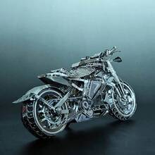 Live Wire Electric Motorcycle Model, Full Metal Stainless Steel Assembly Puzzle - Multicolor - View 4