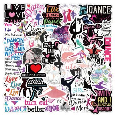 Dance Stickers, Arts & Crafts, For Decorating Stationery, Cups, Luggage, Refrigerators, Skateboards, Guitars