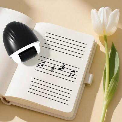 5-Line Music Staff Roller Stamp, Music Teaching Planner Essential, Convenient Imprinting Of Staves, Music Score Marking Tool, Creative Decorative High-Quality Necessity For Guitar, Ukulele Sheet Music Stamp, Multi-Color Options, Music Notation Stamp, Piano, Guitar And Music Theory Teaching Aid, Children Learning