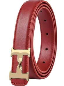 1pc Women's Casual Fashionable Retro Elegant H-Buckle Belt, Versatile Design To Pair With Jeans, Dresses - Multicolor - View 12