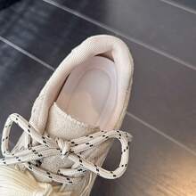 1 Pair Girl's Flat Casual Sneakers, Suitable For Daily Wear And School Outfits - Beige - View 3