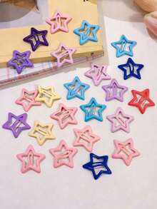 50 Colorful Star Hair Clips/Cute Baby Hairpins For Girls And Children - random multicolor - View 9