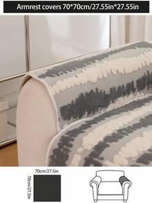 1件加厚绒面沙发垫套，柔软棉法兰绒沙发座垫保护套，现代简约防滑沙发套，防尘可水洗，适用于卧室、办公室、客厅、L型沙发、1/2/3/4人沙发 - 深灰色 - 查看 13