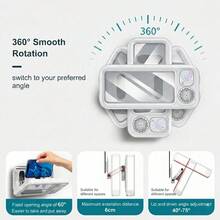 Waterproof Box Speaker, Bathroom Waterproof 360 ° Rotating Touch Screen, Bluetooth Speaker, Watch Movies, Listen To Music, Phone Holder Bluetooth Speaker Audio Shower TV Holder, Swimming Pool, Kitchen, Bathroom, Sink - 黑色 - 查看 4