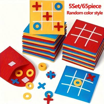 13件套国际象棋游戏套装，益智游戏，便携旅行游戏，口袋游戏。采用彩色毛毡材质，易于携带和组装。适合作为生日礼物或室内庆祝活动礼物。也适合复活节等聚会场合。