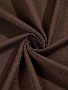 Brown Off-Shoulder Asymmetrical Long Dress, Fitted Top And Loose Bottom Design, Elegant For Formal Occasions Like Weddings - Brown - View 8