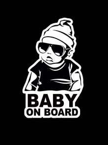 1张乙烯基“车内有婴儿”贴纸，趣味儿童汽车窗贴，耐用防水，易于粘贴和移除 - 惡搞小孩 - 查看 15