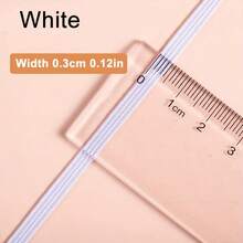 Uiewefy 39.4英寸/78.7英寸高弹缝纫松紧带，弹力橡皮筋，DIY手工，服装辅料，缝纫松紧带，简约设计，中性色调，耐用材质，精湛工艺 - 白色 - 查看 18