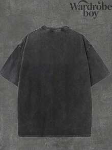 Disney Printed Wash Water T-Shirt,Men's Funny Donald Ducke Graphic T-Shirt,Unisex,High-Quality Pure Cotton T-Shirt,Suitable For All Seasons, Comfortable And Breathable| Exquisite Design | The Best Choice For Giving Gifts - 黑色 - 查看 4