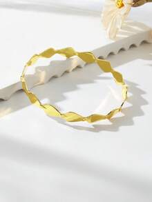 Mgyi 金色铜质时尚高端复古女士珠宝，18K镀金优雅方形手链，适合尼日利亚、迪拜、中东、沙特阿拉伯等地，可用于新娘婚礼、日常佩戴、结婚纪念日礼物、万圣节礼物等。 - PSZ-032 - 查看 4