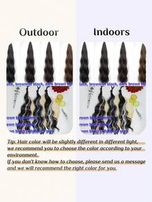 1pc-Colored Ponytail Hair Extensions, Wrap-Around Ponytail Hairpieces, Add Volume To Your Hair, Allow For DIY Styling, And Are Versatile For Braiding And Updos. A Fashionable Hair Accessory Suitable For Girls To Wear On Various Occasions. - Multicolor - View 12
