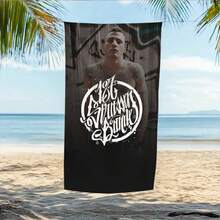 18 Street Gangsta Bloods Logo Beach Towel - Quick-Dry Microfiber With Iconic Street Gang Design, Black & White Graffiti Style For Swimmg, Pool, Travel - Heavy Absorbency, Mache Washable - Urban St - White - 查看 1
