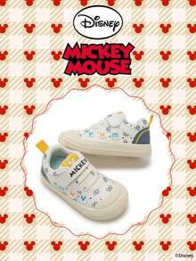 Disney Sản phẩm hợp tác chính thức với Mickey Mouse | Một đôi giày thể thao trẻ em, phù hợp cho sinh hoạt hàng ngày, lễ hội, thể thao và hoạt động ngoài trời. Giày ôm chân thoải mái, chống trơn trượt, chống mài mòn và thoáng khí (Giày thể thao bé trai, giày ván trượt bé trai, giày thể thao trẻ em, giày thể thao bé gái, giày ván trượt bé gái) - Màu be - Xem 2