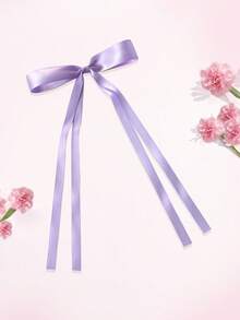 1Pc 6 Inch Hair Bow Fashionable Teens Girl Tassel Ribbon Bowknot Hair Bows With Clips With Small Long Tail For Festivals Party - A - View 14
