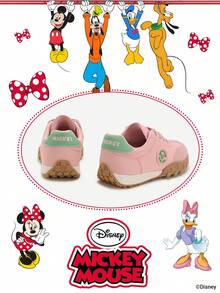 Disney 1 Pair Kids' Sneakers, Suitable For Daily Wear, Festivals, Sports, Outdoor Activities, Comfortable, Non-Slip, Durable, Breathable (Boys' Sneakers, Boys' Skate Shoes, Kids' Sports Shoes, Girls' Sneakers, Girls' Skate Shoes) - Pink - View 3