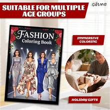 一本24页的时尚主题涂色书，采用极简美学设计，珠光纸封面。是生日、返校、妇女节、婚礼、音乐节的完美礼物，也是文具和办公用品的理想之选，A4尺寸。 - 時尚填色書 - 查看 6