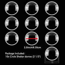 10PCS Clear Plastic Dimensional Shaker Domes Cards For Card Making Handmade Crafts Clear Pouch Cover Scrapbooking Tool Birthday Gifts - Circle - View 14