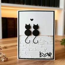Creative Cat Dies, DIY Scrapbooking Album And Embossing Stencil, Greeting Card Making Tool, Card Paper Cutting Crafts ,Gift Card Making Template Die Cuts. - Silver - View 2