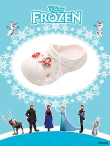 Disney 1 Pair Frozen Authorized Collaboration Kids' Breathable Mesh Shoes, Elsa Princess/Anna Princess/Arendelle Princess Perforated Sandals, Suitable For Daily Wear, Festivals, Sports, Outdoor, Comfortable, Non-Slip, Breathable - White - View 3
