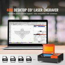 Grabadora y cortadora láser CO2 de 40 W, 12 x 8 pulgadas, 11,8 IPS - Naranja - Ver 2