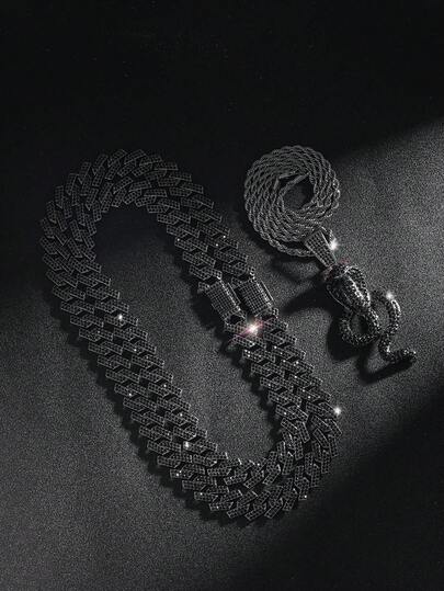 Black Snake Pendant Necklace, Hip Hop Street Fashion Jewelry, Birthday Gift, Party Accessory