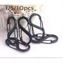 1/5/10 chiếc móc khóa carabiner, dụng cụ cắm trại, móc khóa carabiner hợp kim nhôm, móc khóa leo núi, móc chìa khóa chiến thuật, khóa dây thừng. - Nhiều màu - Xem 1