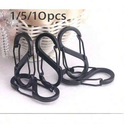 1/5/10 chiếc móc khóa carabiner, dụng cụ cắm trại, móc khóa carabiner hợp kim nhôm, móc khóa leo núi, móc chìa khóa chiến thuật, khóa dây thừng.
