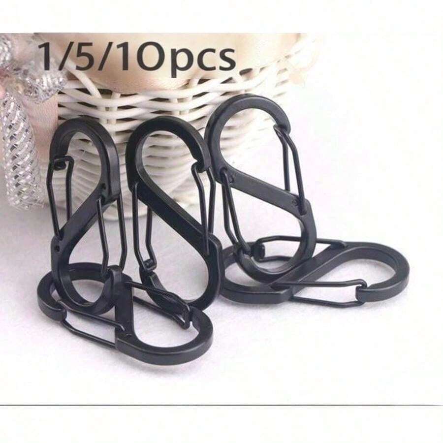 1/5/10 chiếc móc khóa carabiner, dụng cụ cắm trại, móc khóa carabiner hợp kim nhôm, móc khóa leo núi, móc chìa khóa chiến thuật, khóa dây thừng. - Nhiều màu - Xem 1