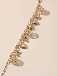 Heart Charm Bracelet Valentines - Vàng - Xem 2