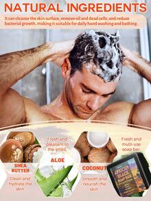 AURANY 100克非洲黑皂 - 夏季清凉非洲皂，蕴含乳木果油和椰子油，滋润洁面，不含酒精，男女皆宜，可用于身体、头发和面部清洁，节日礼盒套装 - 清香 - 查看 6