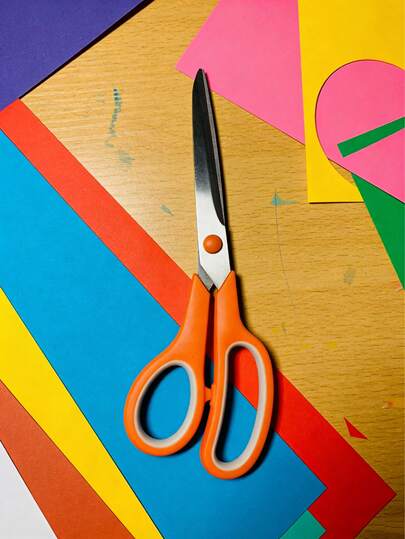 1pc Stainless Steel Multi-Purpose Scissors Non-Slip Soft Grip Handle Craft Scissors Household Office Scissors For Paper Cutting DIY Craft Daily Office Home Handmade Supplies