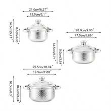 12-Piece Cookware Set, Made Of Stainless Steel, Non-Stick, Kitchen Cookware Set, Non-Stick Cooking Set, All Kinds Of Pots And Pans To Meet All Kitchen Needs, The Best And Most Practical Gift For Mom - 銀色 - 查看 3