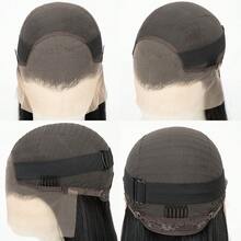 13x4 Lace Front High Temperature Fiber Long Straight Wig, Black Full Head Wig For Women, Coswigs - Black - View 5