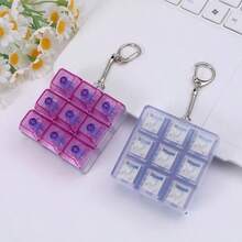 1pc Unique Keyboard Cap Finger Spinner Keychain - Mechanical Keyboard Shaped, Stress Relief, Distinctive Office Desk Toy & Small Gift - Multicolor - View 2