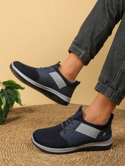 2026 New Men's Casual Sports Shoes, Breathable Mesh Patchwork Design, Lightweight & Comfortable Slip-On, Multiple Colors Available