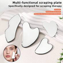 Stainless Steel Massage Board, Facial Beauty Eye Scraping Gua Sha Board, Unblocking Full Body Relaxing Multi-Function Gua Sha Tool - Silver - View 2