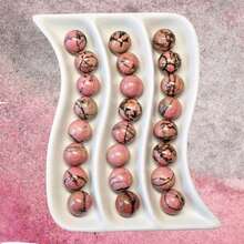 15 Inch 6/8/10mm Natural Stone Beads, DIY Jewelry Making/Bracelet/Necklace Craft Supplies, Valentine's Day Gift - Multicolor - View 15