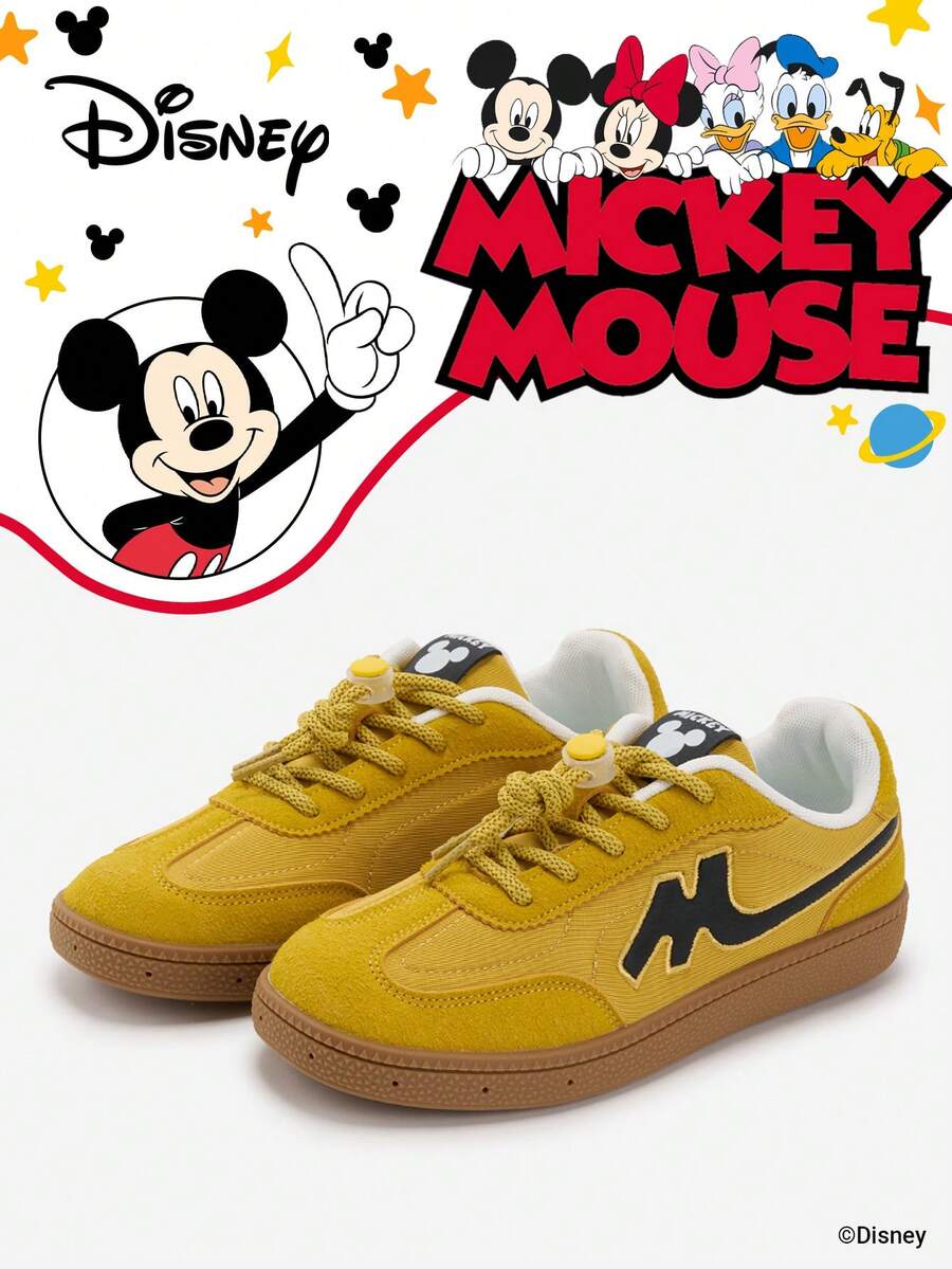 Disney 1 Pair Children's Collaborative Sports Shoes, Suitable For Daily Wear, Festivals, Sports, Outdoor, Comfortable, Non-Slip, Durable, Breathable (Boys' Sports Shoes, Boys' Skate Shoes, Children's Sports Shoes, Girls' Sports Shoes, Girls' Skate Shoes) - Yellow - View 1