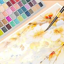 98 Color Solid Watercolor Paint Set - Professional Artist Grade, Suitable For Chinese Painting, Landscape Painting And DIY Crafts, Comes With Portable Gift Box For Easy Storage And Carrying - Sets - View 4