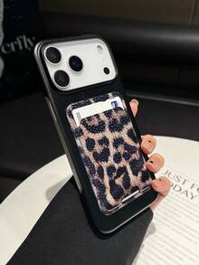 Cheetah,Leopard Print Leopard Print Card Holder Phone Case Compatible With IPhone 17, New Slim Design Minimalist Protective Cover - Multicolor - View 4