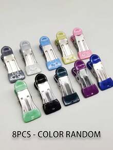 4/8pcs Food Sealing Clip, Food Packaging Clip, Heavy-Duty Metal Food Clip For Food, Kitchen Clip For Bag Food, Clip For Photo Folder Clip. Random Color - Multicolor - View 11