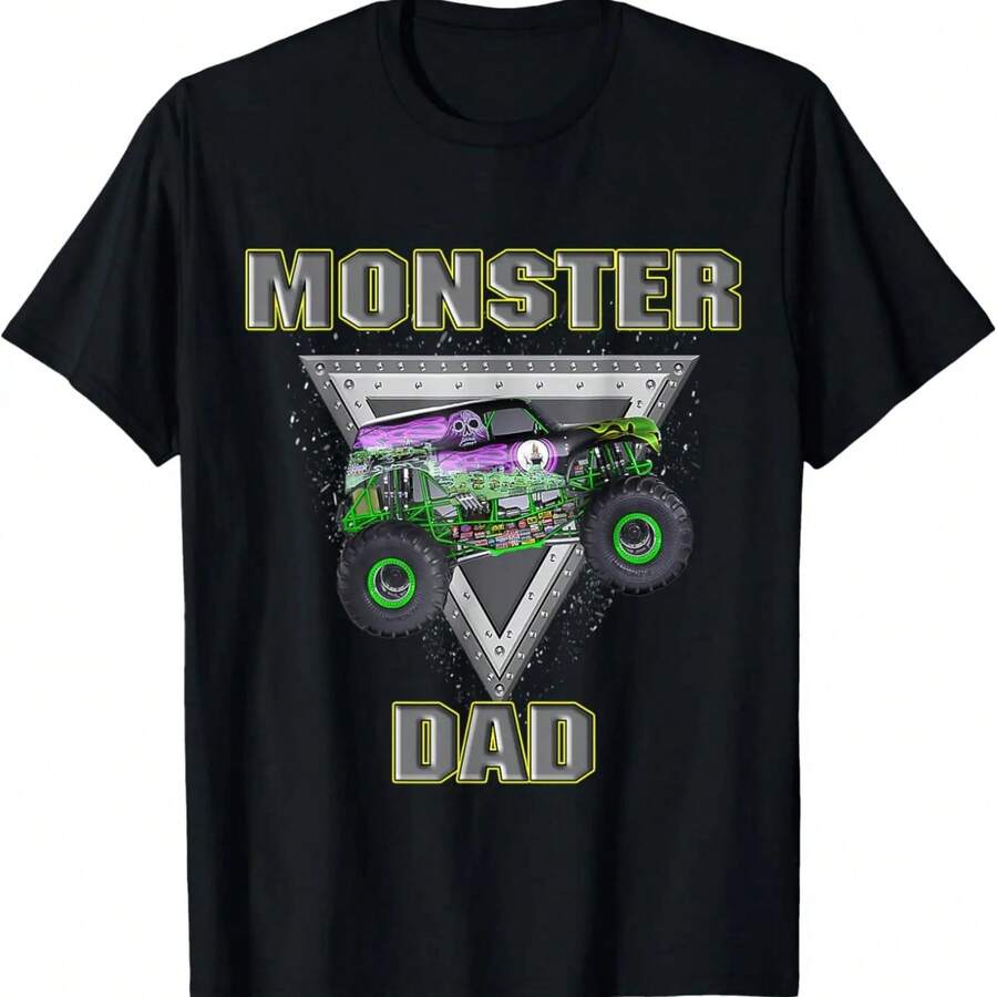 Monster Truck Dad Fathers Day Monster Truck Are My Jam T-Shirt - màu đen - Xem 1