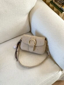 2026年新款优雅时尚斜挎包，采用复古风格，百搭、简约、时尚，并带有一丝奢华感。 - 卡其色 - 查看 4