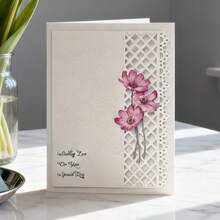 创意花卉蕾丝模具，DIY剪贴簿相册和压花模板，贺卡制作工具，卡片纸切割工艺品，礼品卡制作模板模切。 - 銀色 - 查看 2